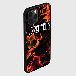 Чехол для iPhone 12 Pro Led Zeppelin red lava, цвет: 3D-черный — фото 2