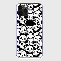 Чехол для iPhone 12 Pro Выходной господина злодея с пандами, цвет: 3D-светло-сиреневый