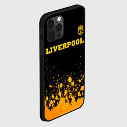 Чехол для iPhone 12 Pro Liverpool - gold gradient посередине, цвет: 3D-черный — фото 2