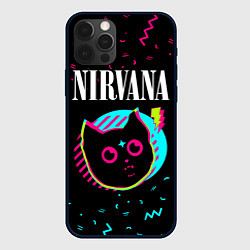 Чехол для iPhone 12 Pro Nirvana - rock star cat, цвет: 3D-черный