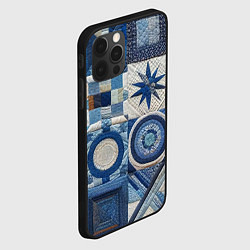 Чехол для iPhone 12 Pro Denim patchwork - ai art, цвет: 3D-черный — фото 2