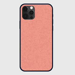 Чехол для iPhone 12 Pro Однотонный персиковый текстура, цвет: 3D-черный
