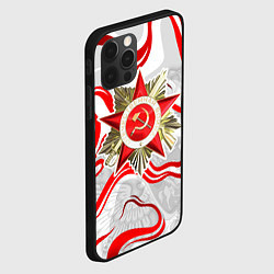 Чехол для iPhone 12 Pro Великая отечественная - красные нити, цвет: 3D-черный — фото 2