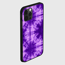 Чехол для iPhone 12 Pro Тай дай фиолетовый, цвет: 3D-черный — фото 2