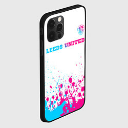 Чехол для iPhone 12 Pro Leeds United neon gradient style посередине, цвет: 3D-черный — фото 2