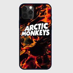 Чехол для iPhone 12 Pro Arctic Monkeys red lava, цвет: 3D-черный