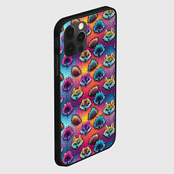 Чехол для iPhone 12 Pro Furry color anime faces, цвет: 3D-черный — фото 2