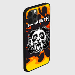 Чехол для iPhone 12 Pro Megadeth рок панда и огонь, цвет: 3D-черный — фото 2