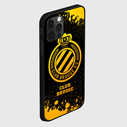 Чехол для iPhone 12 Pro Club Brugge - gold gradient, цвет: 3D-черный — фото 2