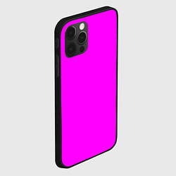 Чехол для iPhone 12 Pro Яркий розовый, цвет: 3D-черный — фото 2