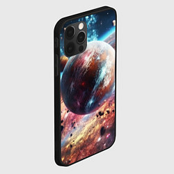 Чехол для iPhone 12 Pro Яркая необычная планета, цвет: 3D-черный — фото 2