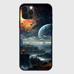Чехол для iPhone 12 Pro Фантастическая планета - космический инопланетный, цвет: 3D-черный