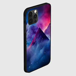Чехол для iPhone 12 Pro Космическая абстракция пирамиды, цвет: 3D-черный — фото 2