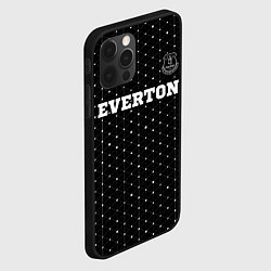 Чехол для iPhone 12 Pro Everton sport на темном фоне посередине, цвет: 3D-черный — фото 2