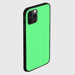 Чехол для iPhone 12 Pro Райский зелёный полосатый, цвет: 3D-черный — фото 2