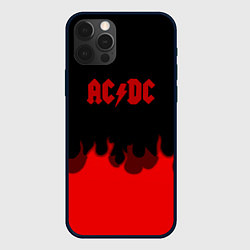 Чехол для iPhone 12 Pro AC DC fire rock steel, цвет: 3D-черный