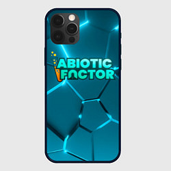 Чехол для iPhone 12 Pro Abiotic Factor logo neon, цвет: 3D-черный
