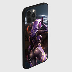 Чехол для iPhone 12 Pro Mass Effect ТалиЗора и космический корабль, цвет: 3D-черный — фото 2