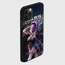 Чехол для iPhone 12 Pro Mass Effect ТалиЗора и космический корабль, цвет: 3D-черный — фото 2