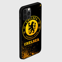 Чехол для iPhone 12 Pro Chelsea - gold gradient, цвет: 3D-черный — фото 2