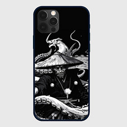 Чехол для iPhone 12 Pro Воин призрак-самурай и монстр со щупальцами, цвет: 3D-черный