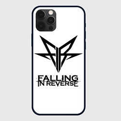 Чехол для iPhone 12 Pro Falling in Reverse band logo, цвет: 3D-черный