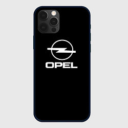 Чехол для iPhone 12 Pro Opel logo white, цвет: 3D-черный