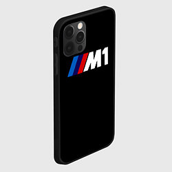 Чехол для iPhone 12 Pro BMW m1 logo, цвет: 3D-черный — фото 2