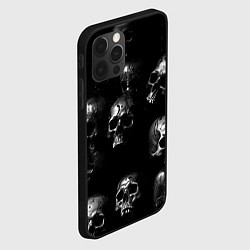 Чехол для iPhone 12 Pro Черепа с подтеками, цвет: 3D-черный — фото 2