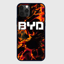 Чехол для iPhone 12 Pro BYD red lava, цвет: 3D-черный