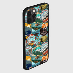 Чехол для iPhone 12 Pro Adventure stickers, цвет: 3D-черный — фото 2