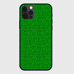 Чехол для iPhone 12 Pro Зеленая трава узор, цвет: 3D-черный