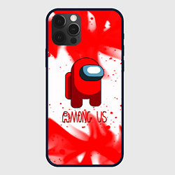 Чехол для iPhone 12 Pro Амонг ас красный огонь, цвет: 3D-черный