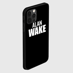 Чехол для iPhone 12 Pro Alan Wake white logo, цвет: 3D-черный — фото 2
