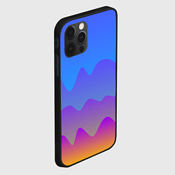 Чехол для iPhone 12 Pro Волнистые линии с эффектом, цвет: 3D-черный — фото 2