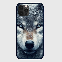 Чехол для iPhone 12 Pro Морда волка - взгляд, цвет: 3D-черный