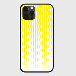 Чехол для iPhone 12 Pro Вертикальные волнистые линии, цвет: 3D-черный