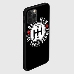 Чехол для iPhone 12 Pro Real man uses three pedals, цвет: 3D-черный — фото 2