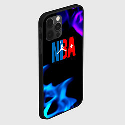 Чехол для iPhone 12 Pro NBA neon flame, цвет: 3D-черный — фото 2