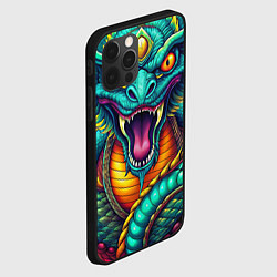Чехол для iPhone 12 Pro Мифическая змея, цвет: 3D-черный — фото 2