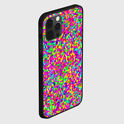 Чехол для iPhone 12 Pro Паттерн разноцветная мелкая мозаика, цвет: 3D-черный — фото 2