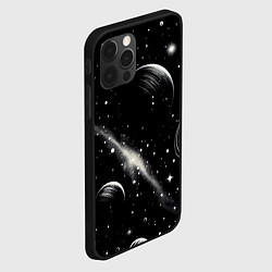 Чехол для iPhone 12 Pro Бескрайний космос - нейросеть, цвет: 3D-черный — фото 2