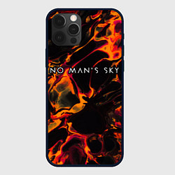 Чехол для iPhone 12 Pro No Mans Sky red lava, цвет: 3D-черный