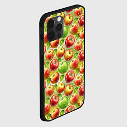 Чехол для iPhone 12 Pro Натуральные яблоки паттерн, цвет: 3D-черный — фото 2