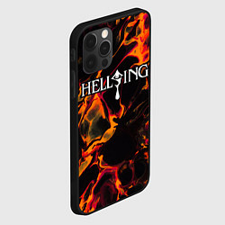 Чехол для iPhone 12 Pro Hellsing red lava, цвет: 3D-черный — фото 2