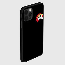 Чехол для iPhone 12 Pro Кунгфу панда круглый значок, цвет: 3D-черный — фото 2