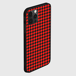Чехол для iPhone 12 Pro Паттерн черных квадратов, цвет: 3D-черный — фото 2