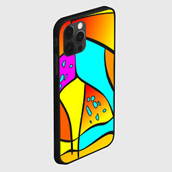 Чехол для iPhone 12 Pro Яркая абстракция, цвет: 3D-черный — фото 2