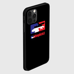 Чехол для iPhone 12 Pro Limp Bizkit logo brend, цвет: 3D-черный — фото 2