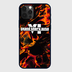 Чехол для iPhone 12 Pro GTA6 red lava, цвет: 3D-черный